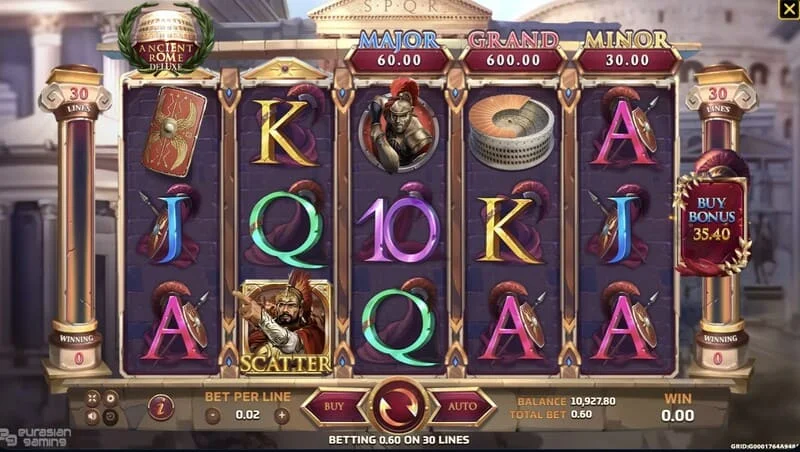 Ancient Rome Deluxe AI – Scatter og Free Spins